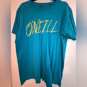 O'Neill Men's Vintage Teal T-Shirt with Yellow Logo